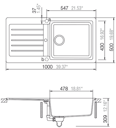 Мойка гранитная SCHOCK Typos D-100L 34143682666314 фото