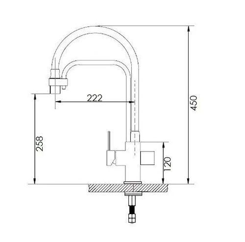 Кухонный смеситель Fabiano FKM 3111 Inox 10675 фото