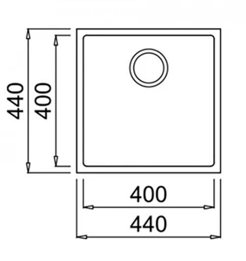 Кухонная мойка Teka Square 40.40 TG (115230026) серый 10252 фото